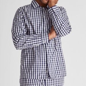 Sleepy Jones Henry Gingham Pajama Shirt